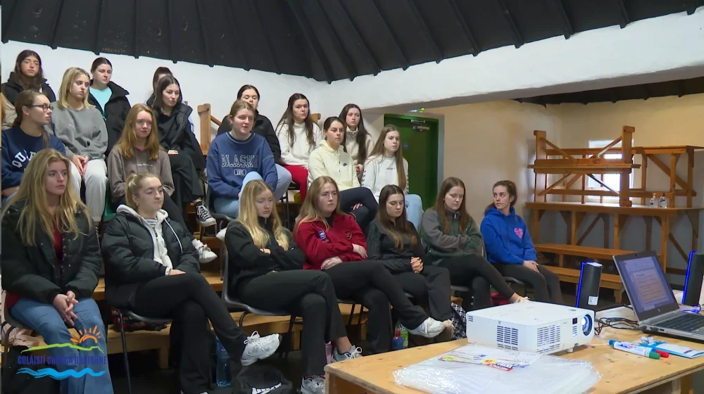 Irish students in class